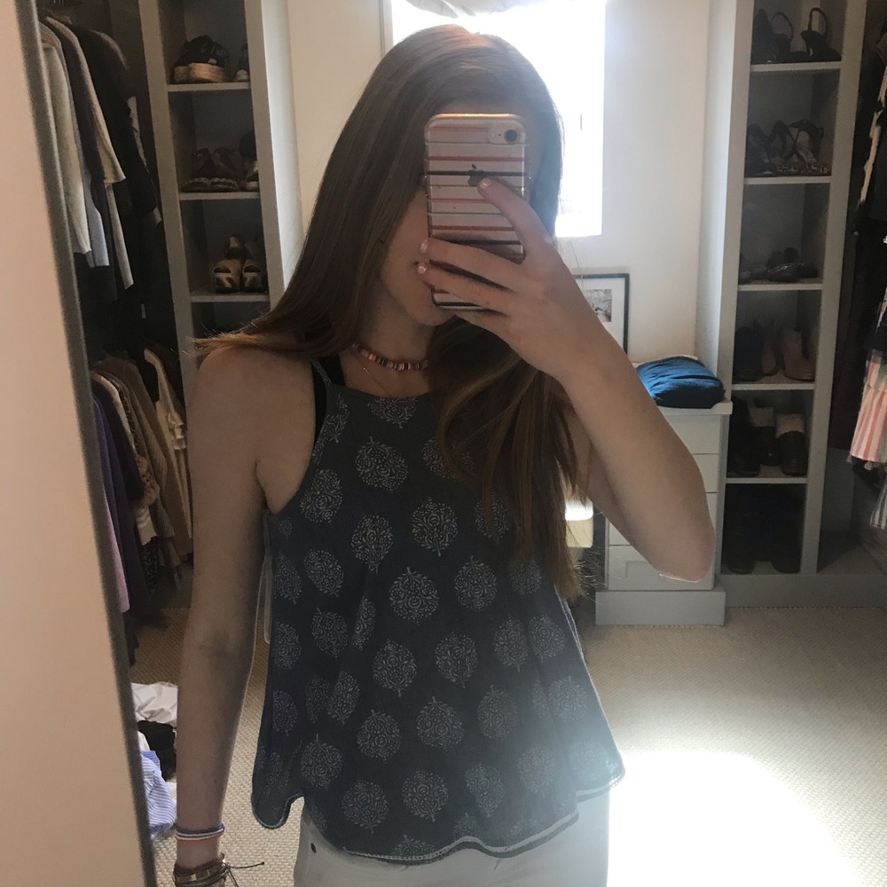 tank top with white designs